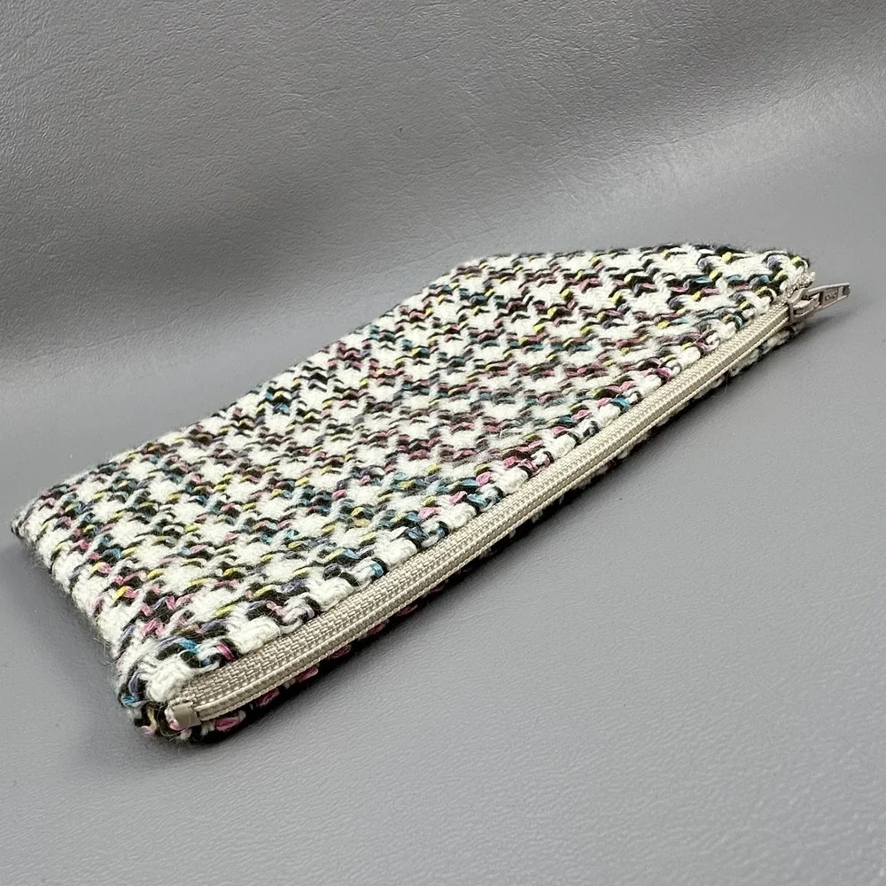 Pretty Little Pouches Tweed Zippered Pouch Houndstooth Cosmetic Toiletry Bag